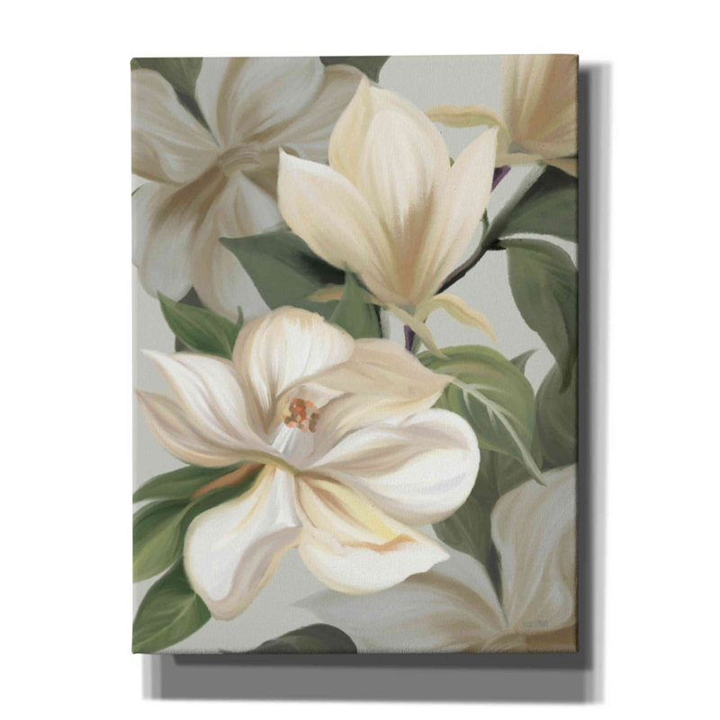 «Magnolia Blossoms I» sur toile par House Fenway, H 16 po x l 12 po x P 0,75 po
