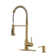 Single Handle Pull Down Kitchen Faucet with Soap Dispenser in Brushed Nickel