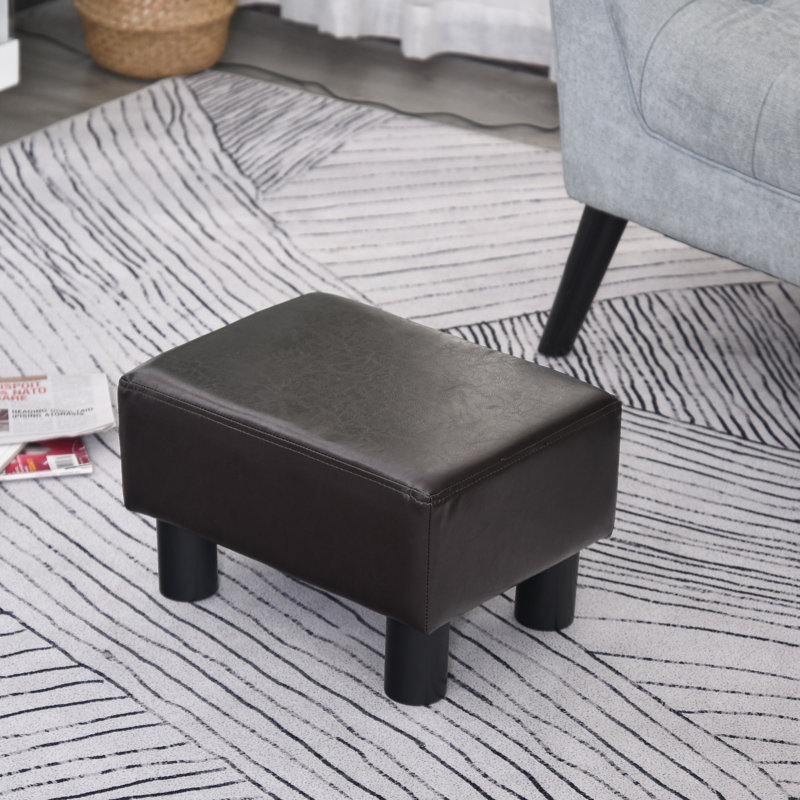 Finnick 40cm Wide Faux Leather Rectangle Standard Ottoman