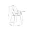Ensemble de 2 fauteuils de détente pour salle à manger de loisirs Modern Living avec pieds en métal, tissu TEDDY-1310636370