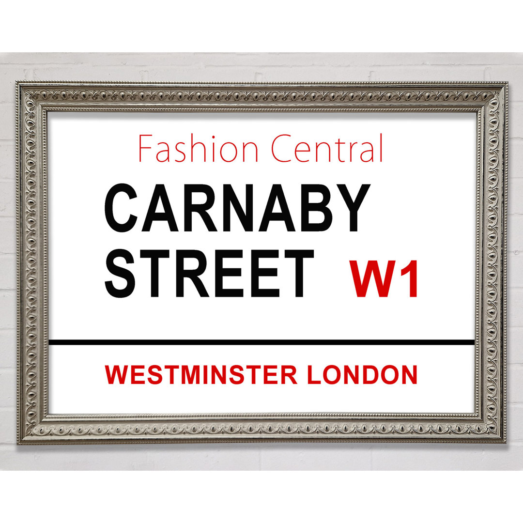 Carnaby Street Signs - Einzelne Bilderrahmen Kunstdrucke