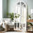 Apolinaras 71" H 31" W Arch Window Pane Wood Full Length Mirror-57665839-38214879