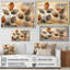 Taupe, feuilles, mosaïque, collage III - feuilles, art mural-1318367784-1318367786-1318367791