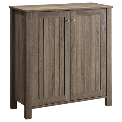 Armoire à chaussures en bois d'ingénierie à 4 tablettes Marisa Taupe foncé