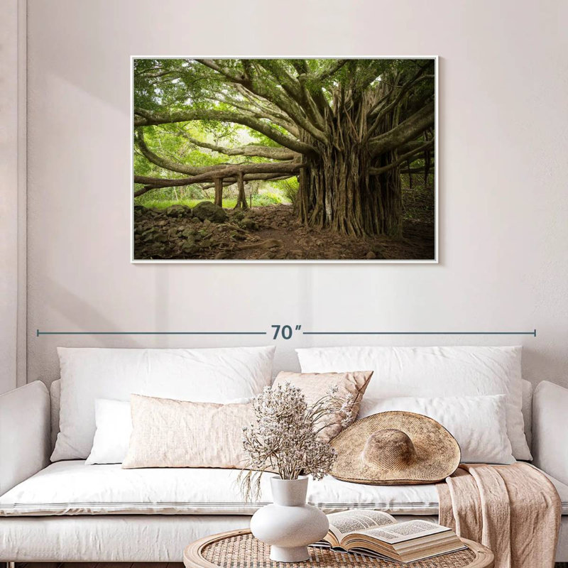 Banyan Tree, Cadre flottant blanc, 43 po x 29 po