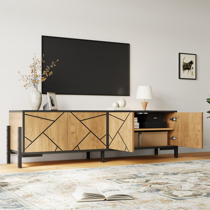 Unfinished TV Stand for TVs up to 60" with Fireplace Included
