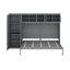 Grand lit escamotable avec armoires