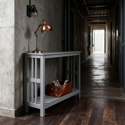 Console Table With Storage Shelf, Sturdy Hallway Sofa Table For Entryway, Living Room, And Dining Room by August Grove