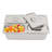 Fruit Pan Large Stainless Steel Pan Food Storage With Acrylic Lids And Water-Filtering Gaskets