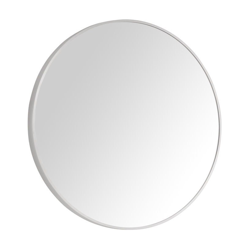 Miroir mural Avon, 24 po x 24 po, Blanc