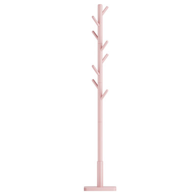 Trikomou Solid Wood 8-Hook Freestanding Coat Rack 