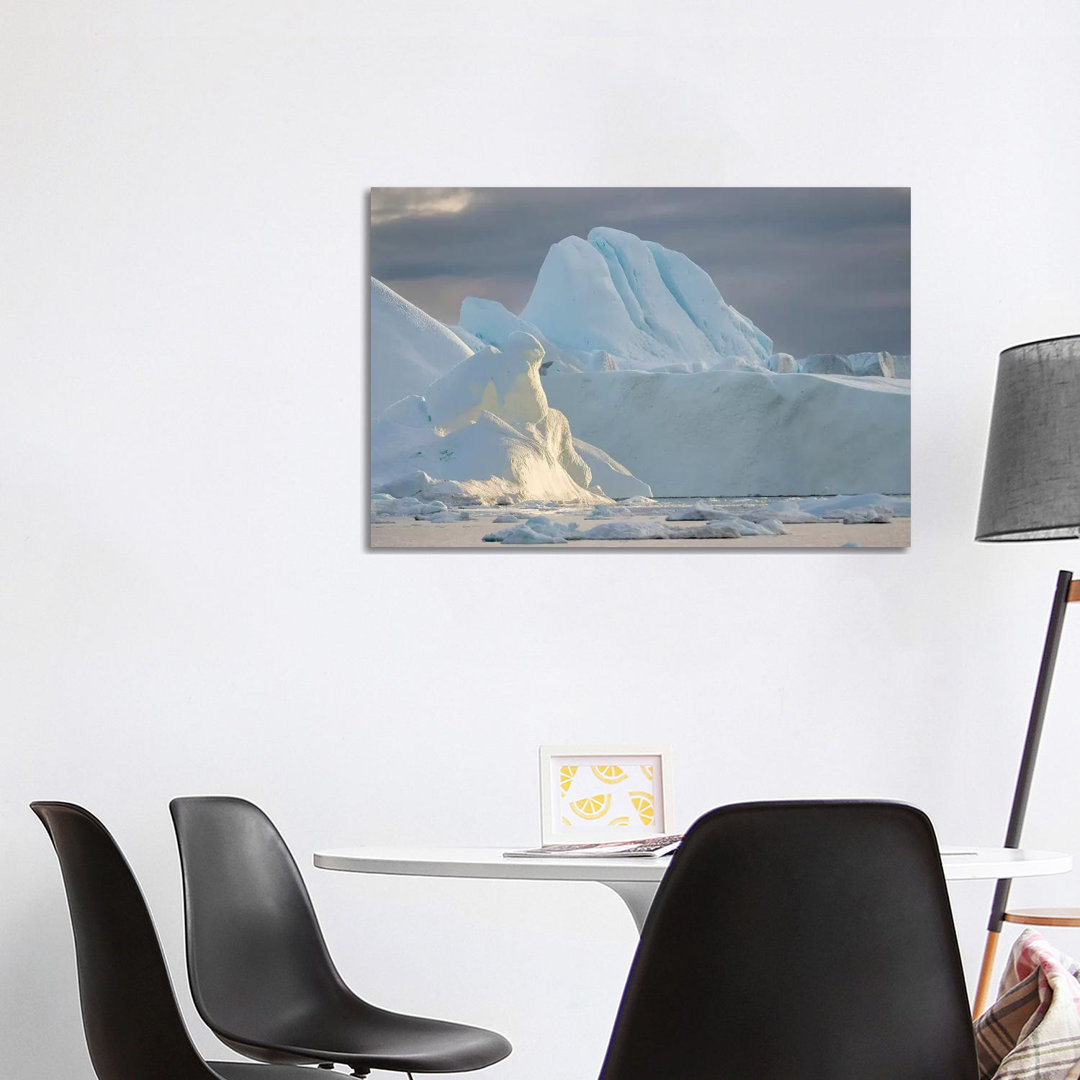 Ilulissat Icefjord Also Called Kangia Or Ilulissat Kangerlua At Disko Bay - Wrapped Canvas Print