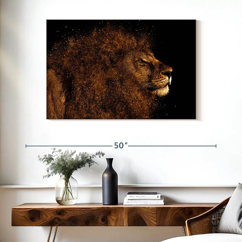 Brampt Marvelous Lion Head, 26" H x 39" W