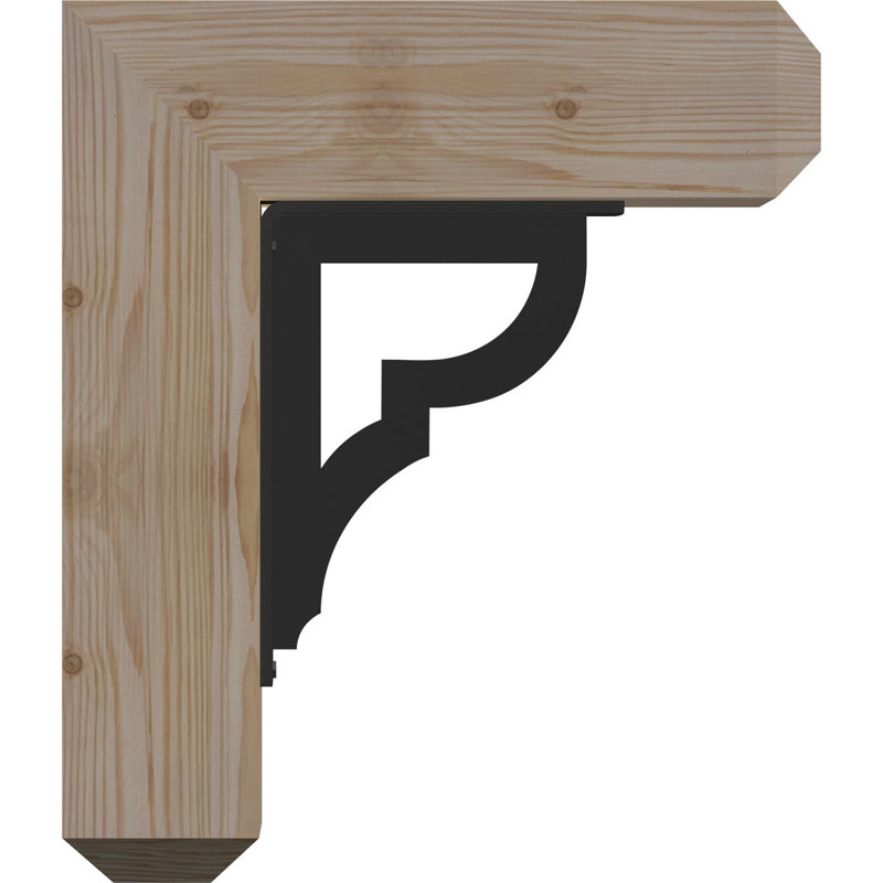 Support de fer simple 4 po Bradford, H 18 po x P 15 1/2 po, Sapin de Douglas l 3 1/2 po x T 4 po (lisse)