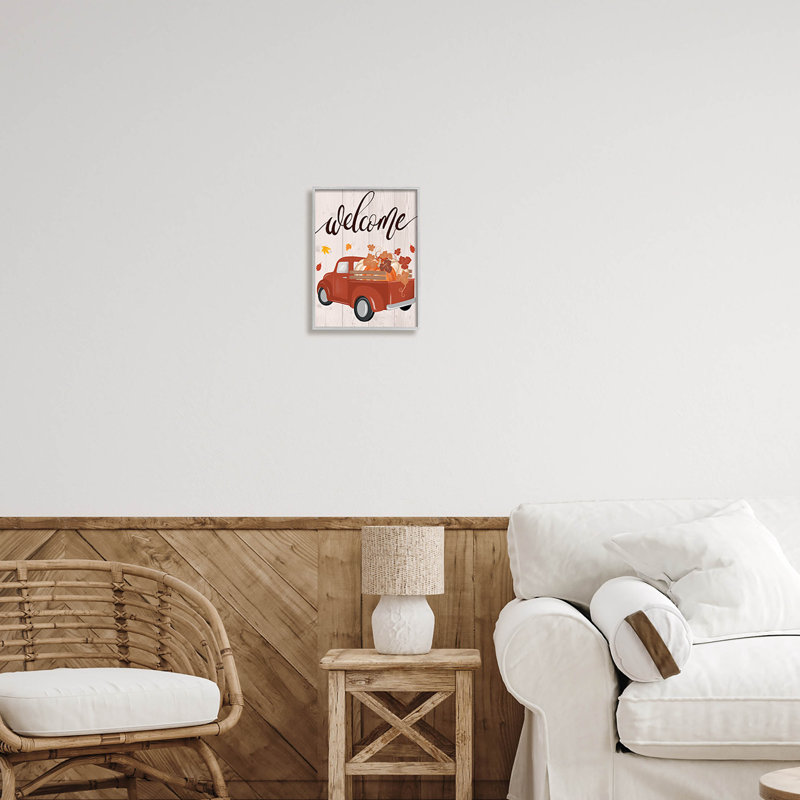 «Welcome Country Pumpkin Truck», art de la giclée encadrée par Jo Taylor, H 14 po x l 11 po x P 1,5 po