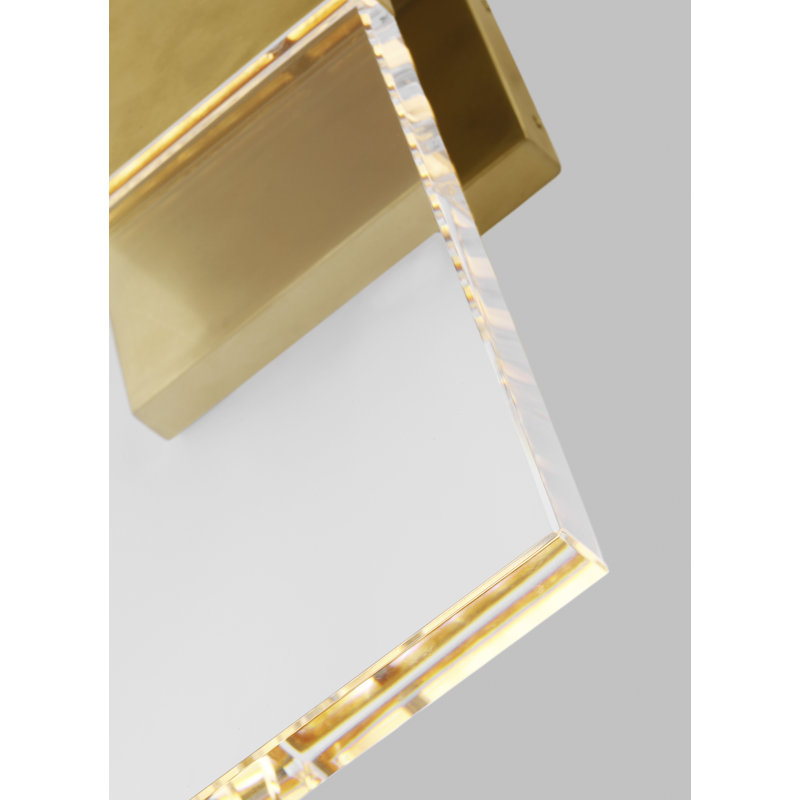 Kulma 1 - Light LED Outdoor Flush Mount, Natural Brass, 10.5" H x 4.5" W x 3" D