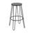 Rustic Elm Wood Counter Bar Stool, Metal Frame, Set of 2