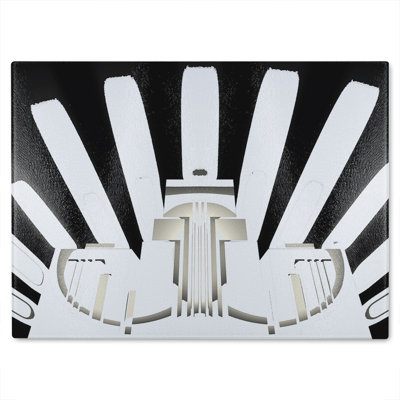 Art Deco Skyscraper Glass Chopping Board