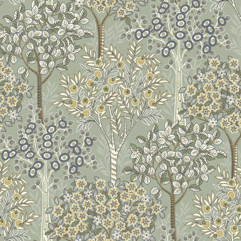 Caue 8.23m x 68.58cm Matte Wallpaper Roll, Grey