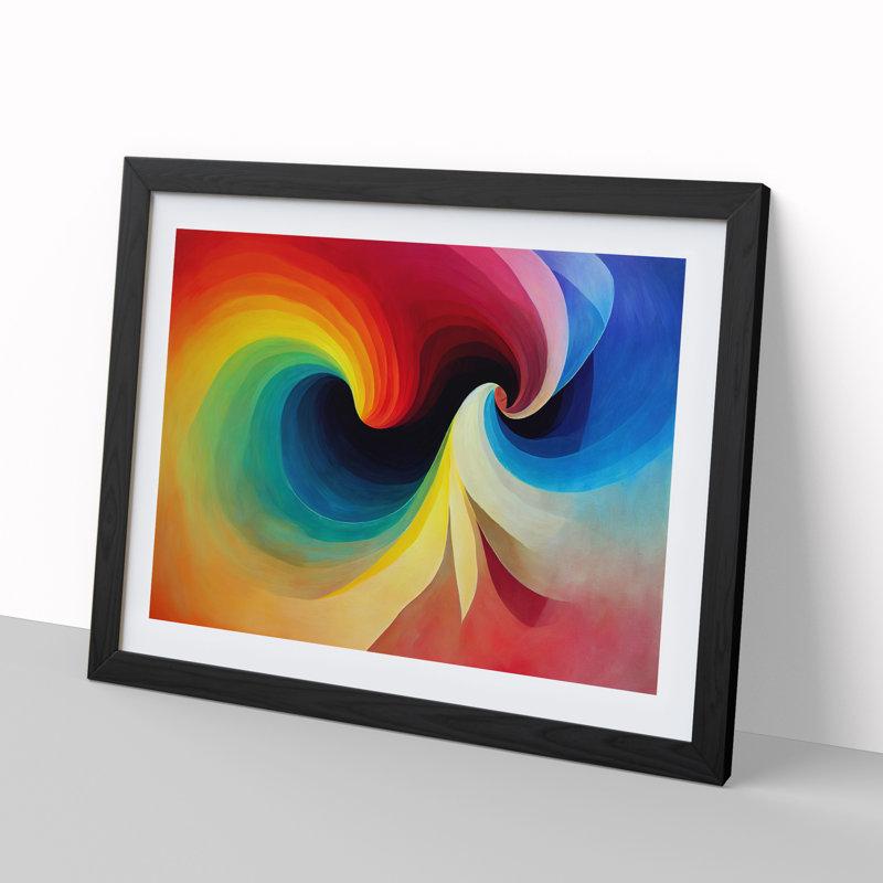 XH1022-7310X Rainbow Vol.2 Abstract - Single Picture Frame Print, Black Framed, 25cm H x 34cm W x 2cm D