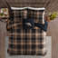 Ensemble d'édredon en duvet synthétique Sherpa réversible