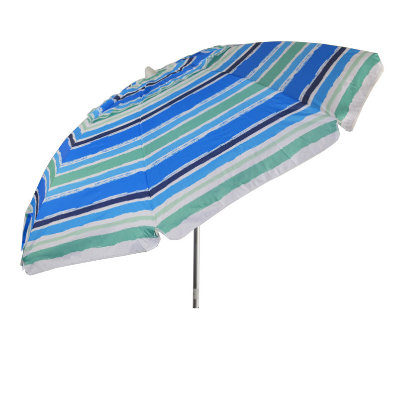 Parasol de plage 7 ', Bleu et vert