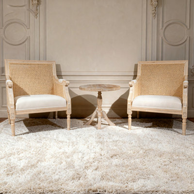 Fauteuil d'appoint français, fauteuil avec rembourrage, fauteuil de lecture avec rotin rétro évidé, pour salons, chambres à coucher, fermes, balcons (beige), simple