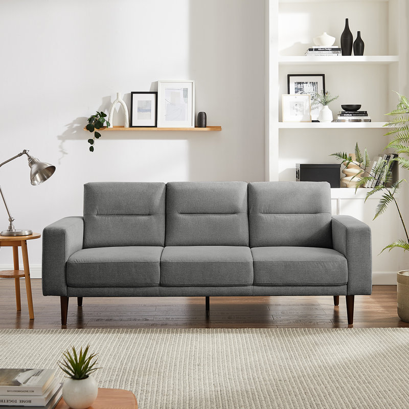 Heros 214.1Cm Square Arms Sofa, Grey
