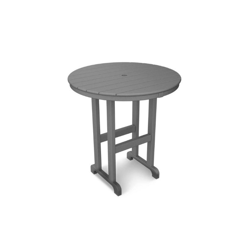 Table de comptoir POLYWOOD, 36 po, Gris ardoise