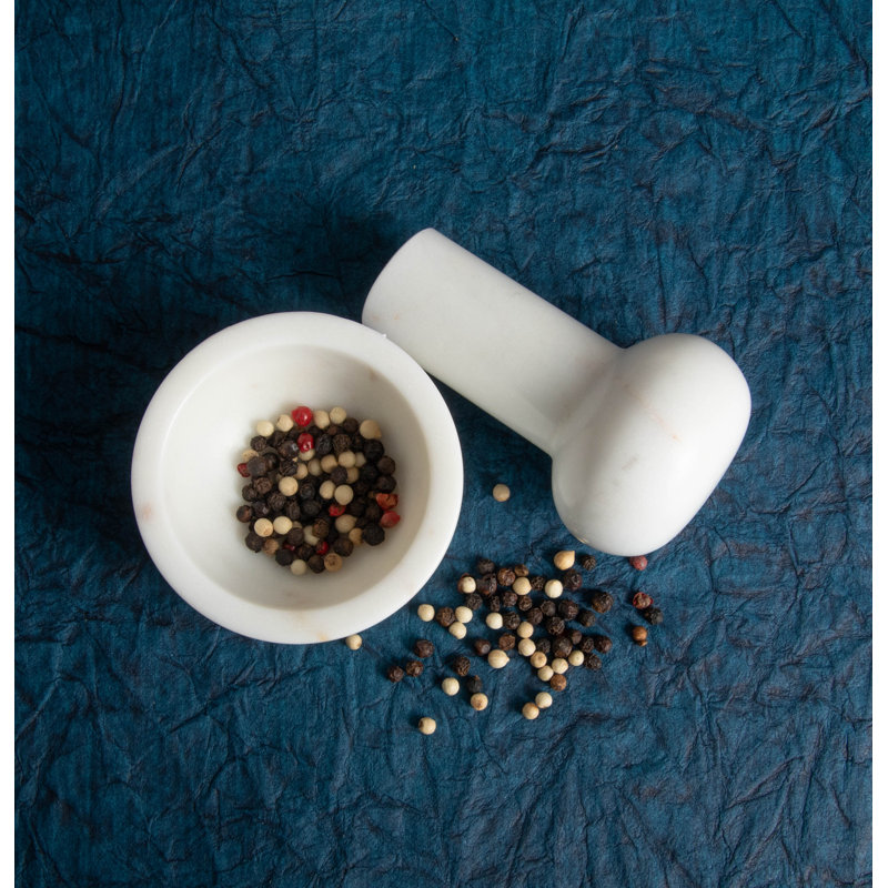 Sareh Marble Mortar And Pestle Set