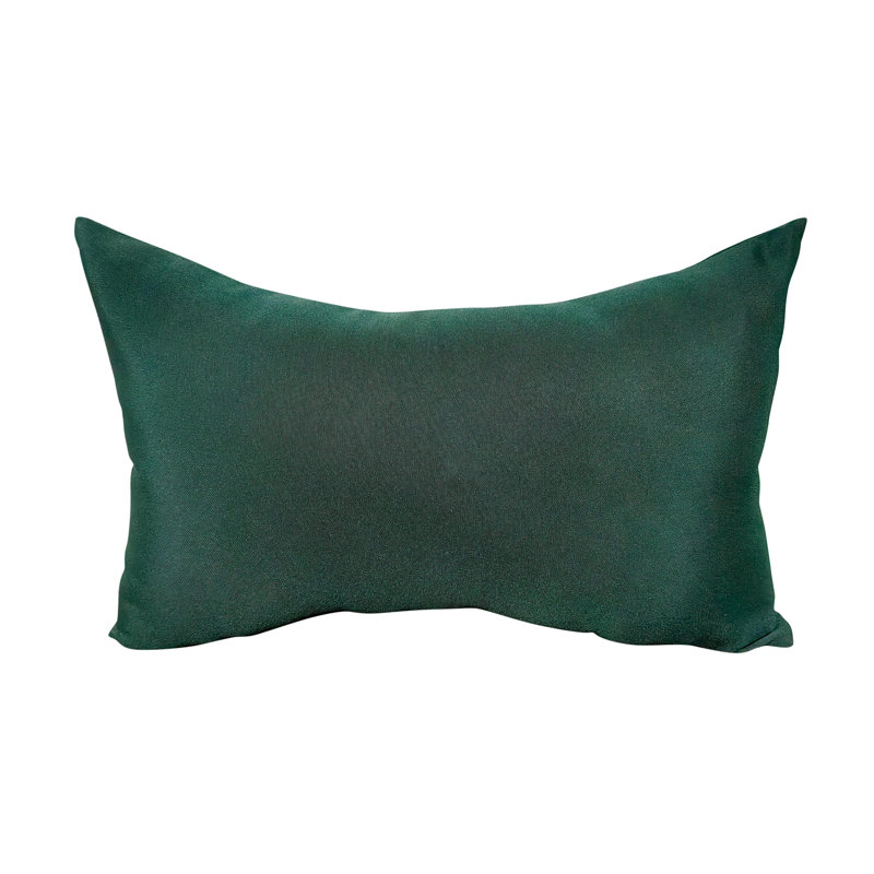 Forest Green Classic Outdoor Lumbar Throw Pillow, 19in., Forest Green, Rectangle 6"H x 19"W