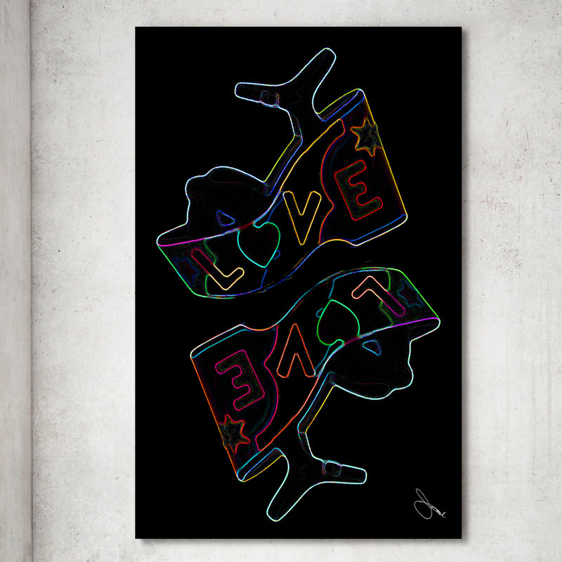 «Shoe Love», reproduction sur toile, H 60 po x l 36 po x P 1,5 po, Toile tendue