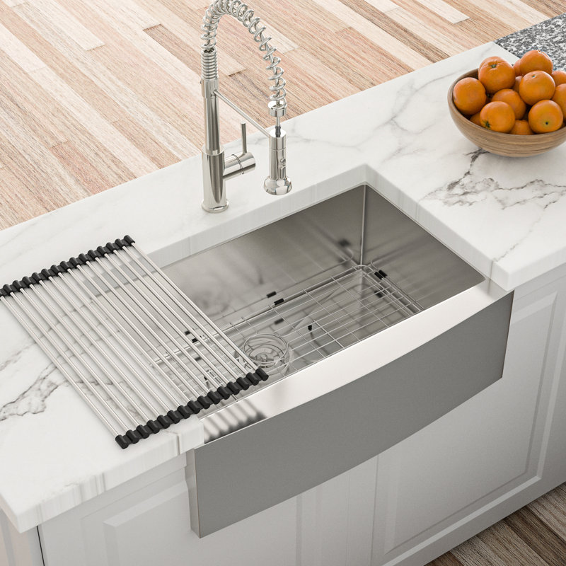 27 Inch Deep Kitchen Basin Sink, Stainless Steel 16G T304, R10 Corner, Noise Reduction Pad, 27"X21"X10 Design, 10" Basin, Condensation Coating,