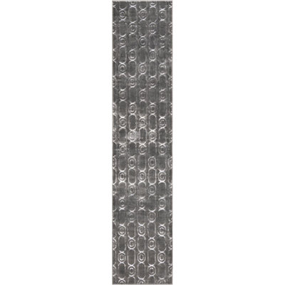 Tapis contemporain Vincente gris et argent 