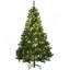 Sapin de Noël artificiel de 6 pi de hauteur avec branches réalistes, 250 lumières DEL blanc chaud et 1000 pointes, vert