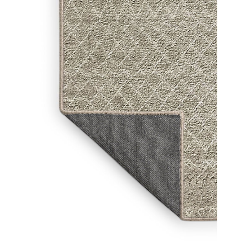 Tapis beige à motif géométrique Bourourg, Tapis de couloir 2 pi x 5 pi