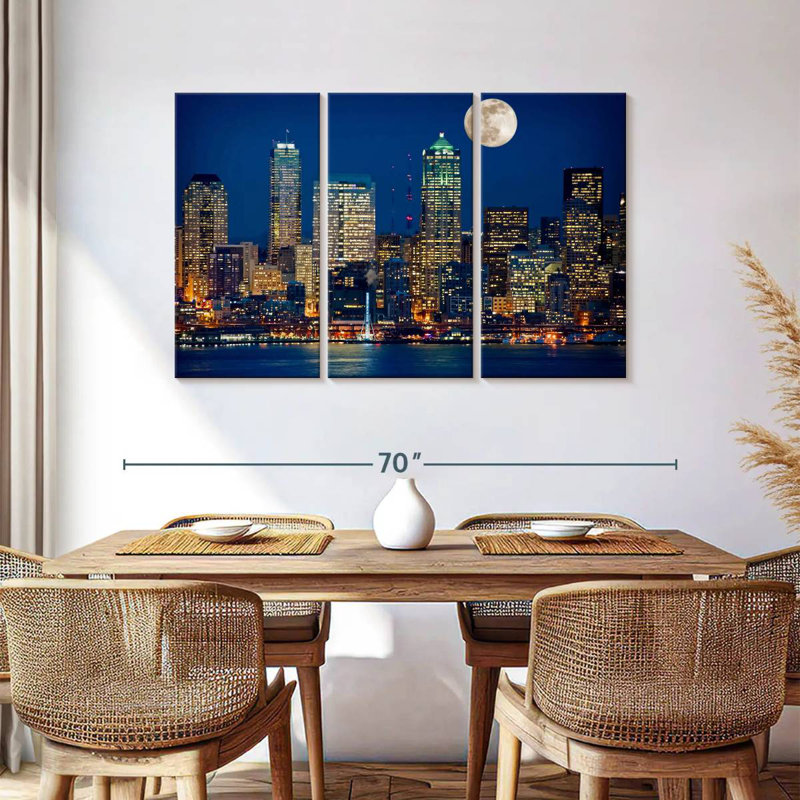 Aime Seattle Nightscape, 36" H x 57" W