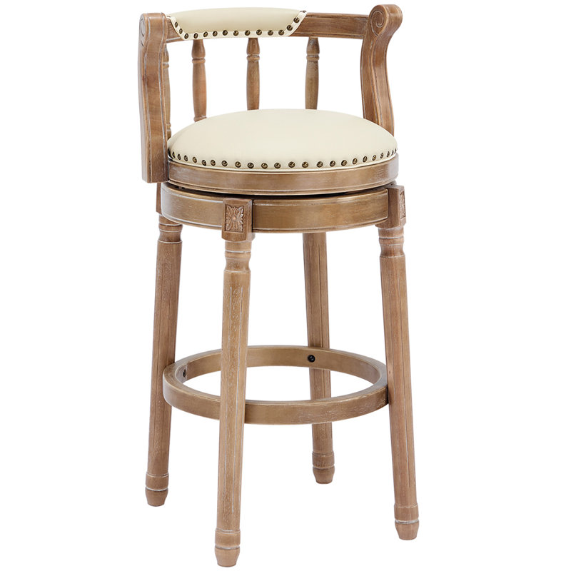 Tabourets de bar à hauteur d'assise en bois de 29,5 po (1 pièce), Tabouret de bar (hauteur d'assise de 29,5 po)