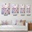 Horloge murale mauve botanique mauve III - Abstract Botanicals-98989233