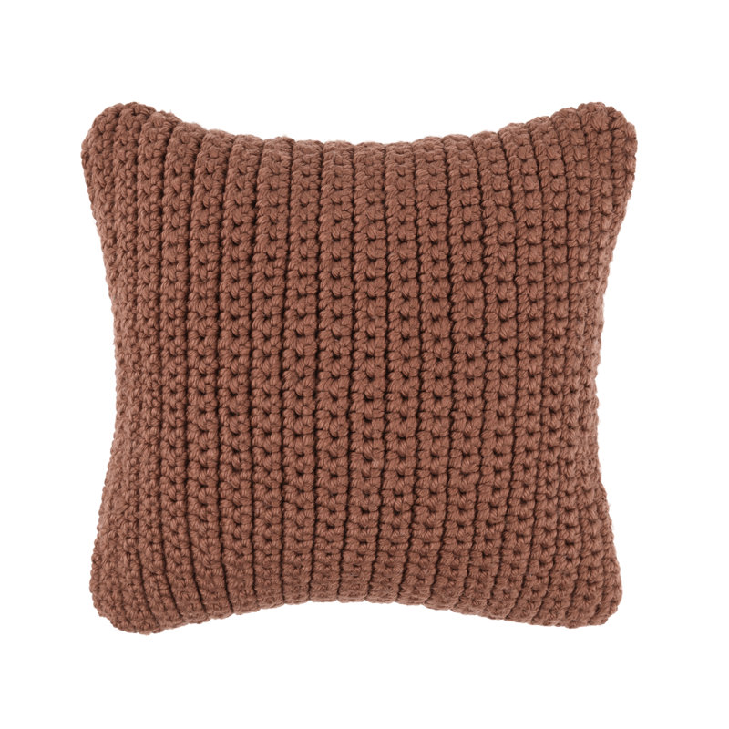 Prism Polyester Indoor/Outdoor Pillow Cover & Insert, 22"H x 22"W, Square, Amber Yellow