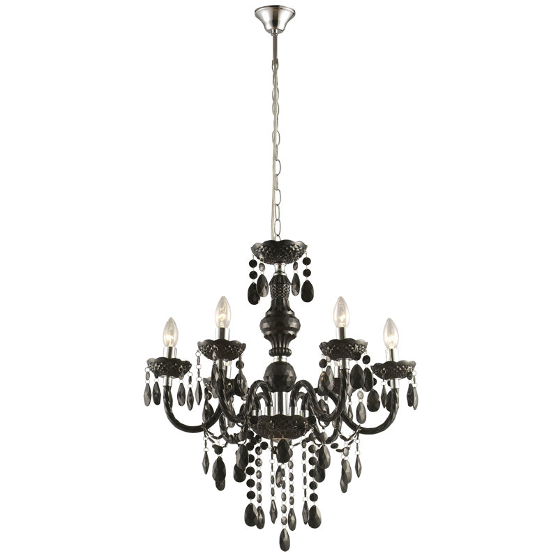 Jeffries 6 - Light Chandelier, Black