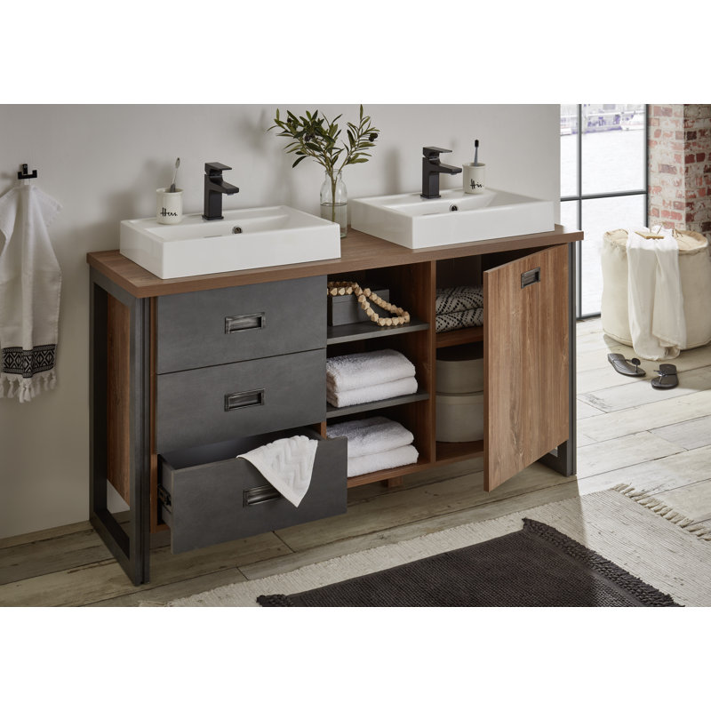 Kennemer 1380mm Free Standing Double Bathroom Vanity with Top