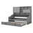 Twin Size Upholstered Daybed With LED Armrest Lights, Storage Shelves & Cabinets, Pull-Out Lift-Up Trundle-269515617
