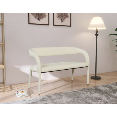 Sylvester Aurich Faux Leather Bench