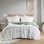 2 pièces d'édredon et de taie décorative en fausse fourrure à poil long pour lit simple / simple TG, de couleur blanche, lavable à la machine en blanc, envers doux, rembourrage - certification