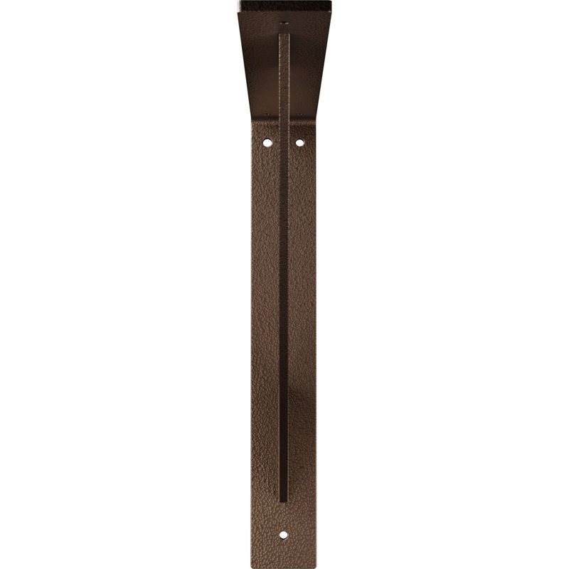 Support traditionnel en acier, H 14 po x l 2 po x P 14 po, Bronze foncé martelé