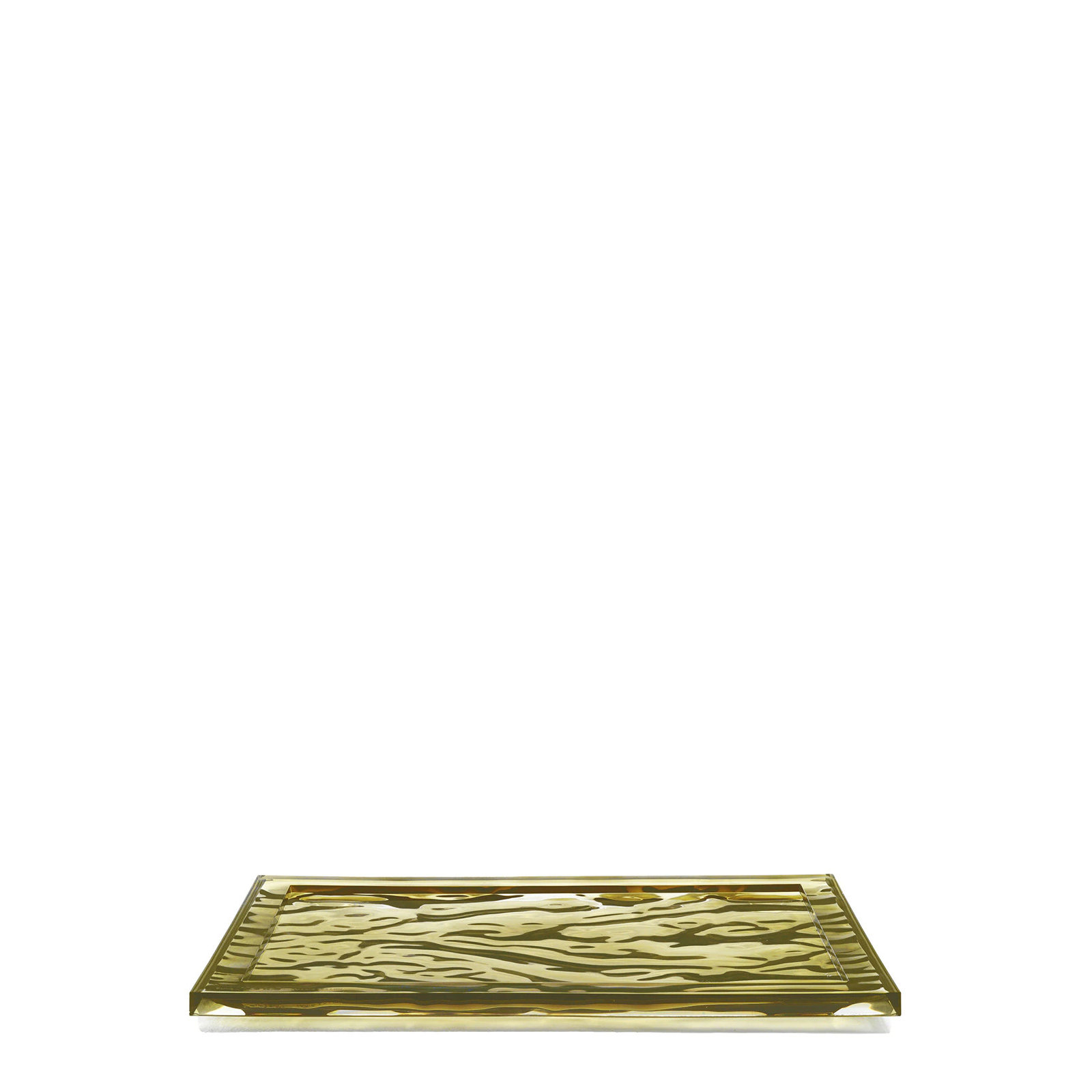 Dune Modern Plastic / Acrylic Tray - Set of 1, 21.65" x 14.96", Green