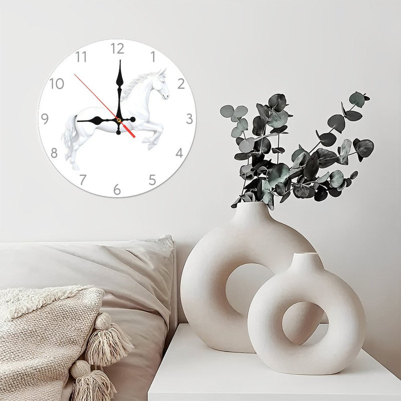 Horloge licorne blanche
