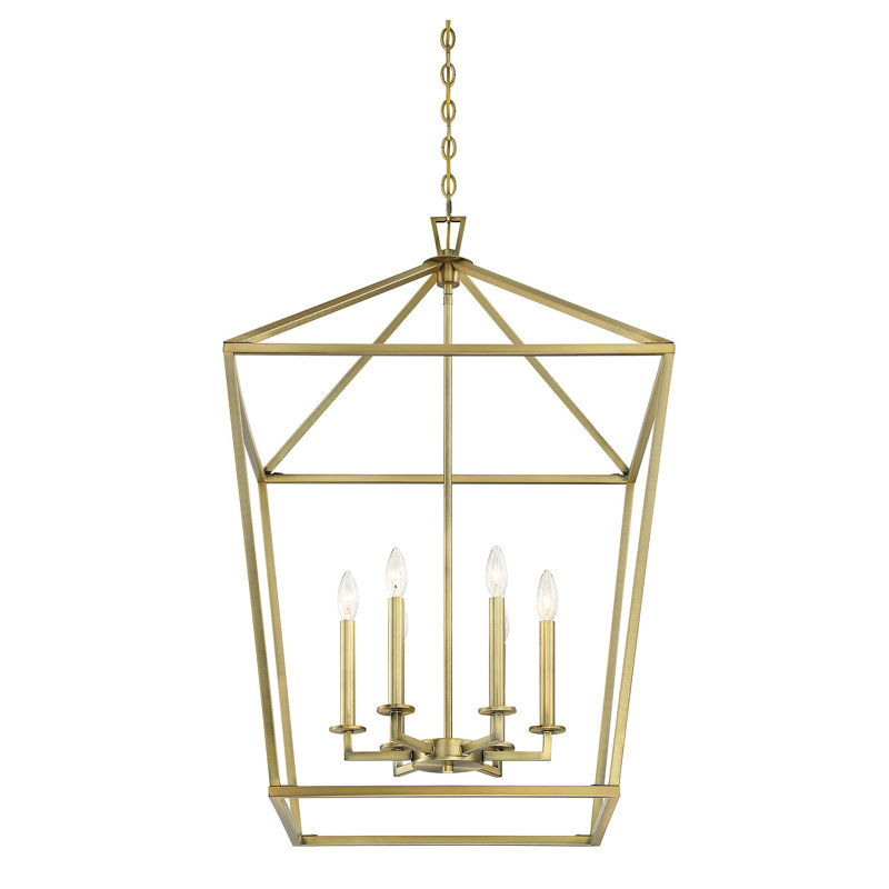 Hastings 6-Light Chandelier, Warm Brass