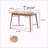 Natural Solid Oak Extendable Dining Table for 6-8 People